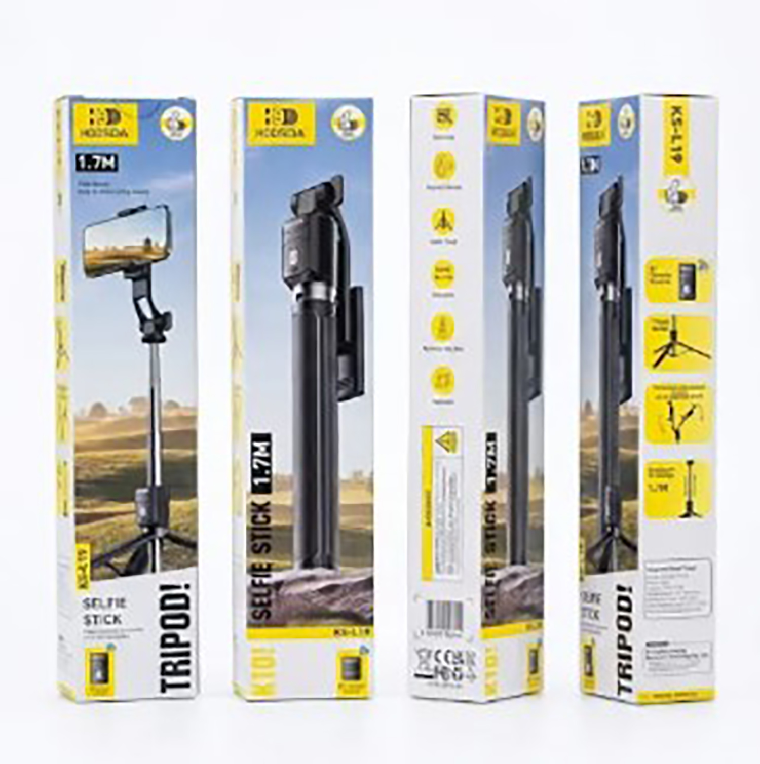 KOOSDA KS-L19 1.7m Bluetooth Selfie Stick Tripod with Remote | Adjustable Phone Stand for Vlogging & Live Streaming
