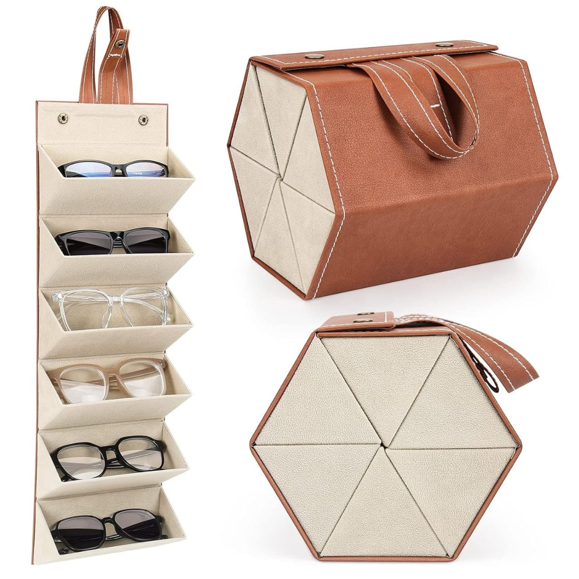 Travel Portable Storage Box Sunglasses Case Eyeglasses Holder Glasses Organizer
