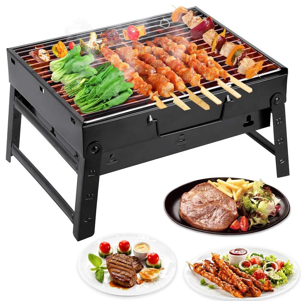BBQ Portable Charcoal Grill Fold Barbecue Stove Table for Outdoor Camping(43cm*30cm*23.5cm)