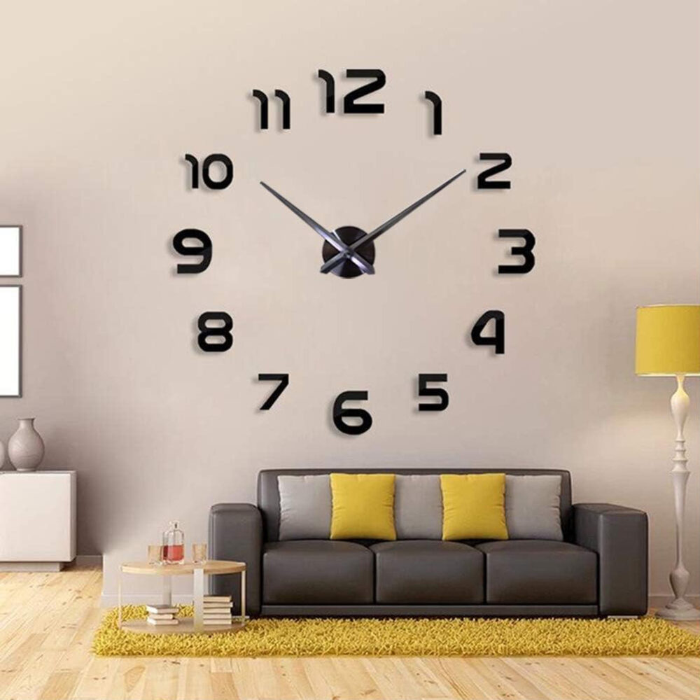 DIY Wall Clock Decoration For Home, Office,Hotel | Frameless Modern 3D Wall Clock Stickers