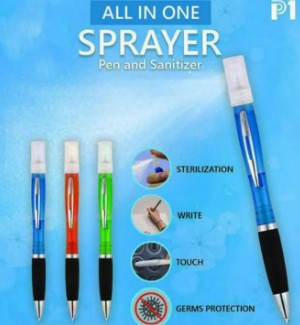 Portable Pen Sanitizer Spray/ball pen, Bottle Pen 10 ML Empty - Sanitizer Spray Pen Transparent, Refillable for Travel