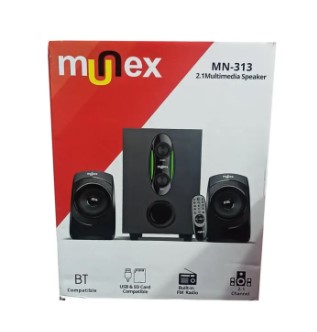 Munex MN 313 2.1 Multimedia Speaker With Bluetooth Supporting USB MSD AUX Fm And Remote Control