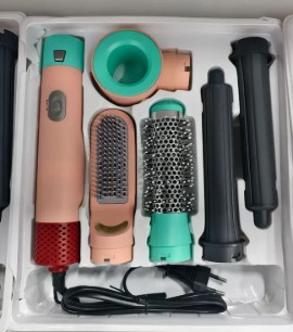 5 In 1 Hot Air Styler Electric Hot Air Brush Multifunctional Hair Comb Dryer Straightener Curler And Volumizer