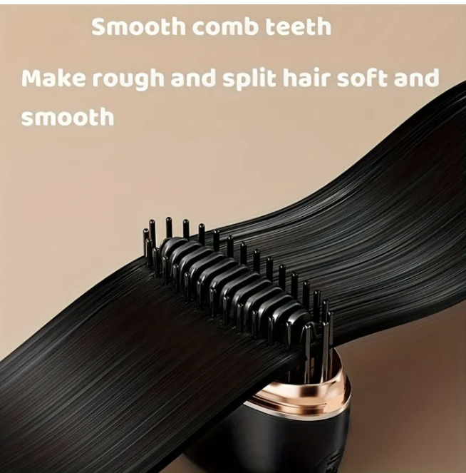 Straightening Comb Portable USB Charging Hair Straightener Brush Heating Plates Comb for Smooth Styling Hair Styler - Image 3